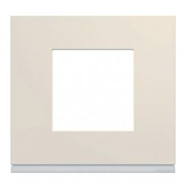 Plaque Hager Gallery - Horizontale - 1 poste - Dune - Entraxe 71mm