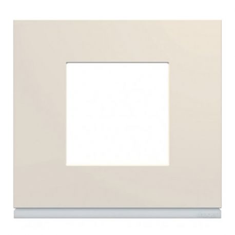 Plaque Hager Gallery - Horizontale - 1 poste - Dune - Entraxe 71mm