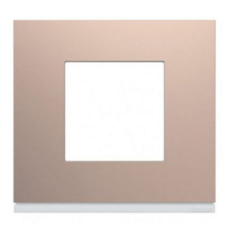 Plaque Hager Gallery - Horizontale - 1 poste - Rosé - Entraxe 71mm