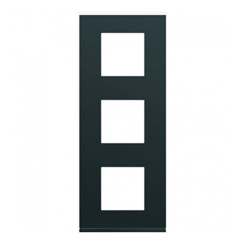 Plaque Hager Gallery - Horizontale - 4 postes - Dune - Entraxe 71mm