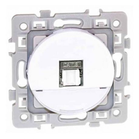 Prise RJ45 Cat6 Grade1 Square - TEL+INF UTP - 250V - Blanc
