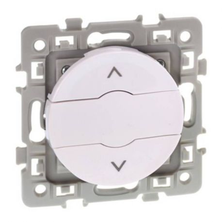 Interrupteur volets roulants 3 positions Square 1 poste - 6AX - 250V - Blanc