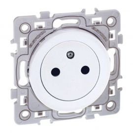 Prise de courant Square Eur'ohm - Affleurante - Blanche