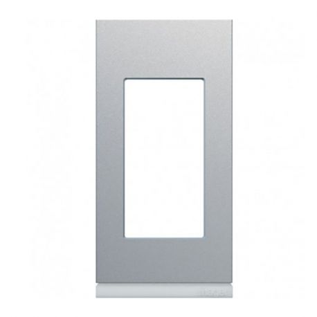 Plaque Hager Gallery - Horizontale - 1 module - Titane