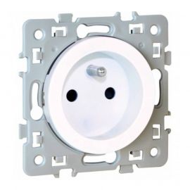 Lot de 50 prises de courant 2P+T complet Square 1 poste - 16A - 250V - Blanc