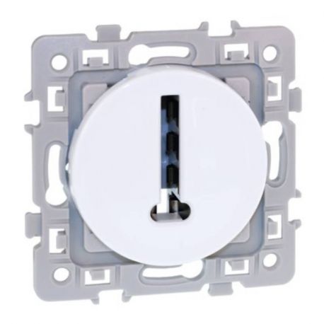 Conjoncteur en T téléphone Square - 8 contacts - 250V - Blanc