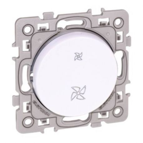 Interrupteur VMC 2 positions Square 1 poste - 10AX - 250V - Blanc