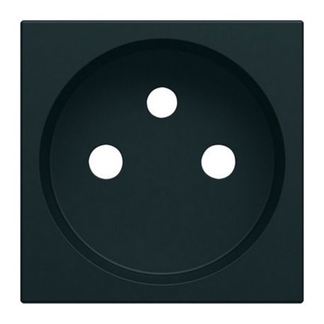 Enjoliveur prise de courant Hager Gallery - 2P+T - Noir