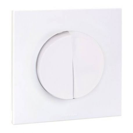Double va-et-vient Square Eur'Ohm - Complet - Blanc