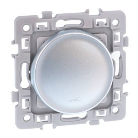 Variateur Square - 2 fils - Sans neutre - Silver