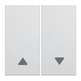 Enjoliveur Hager Gallery pour interrupteur volets roulants - 2 modules - Blanc