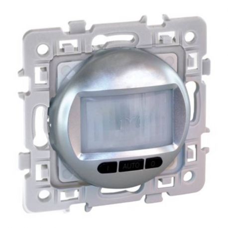 Interrupteur automatique Square - 3 fils - Avec neutre - Silver