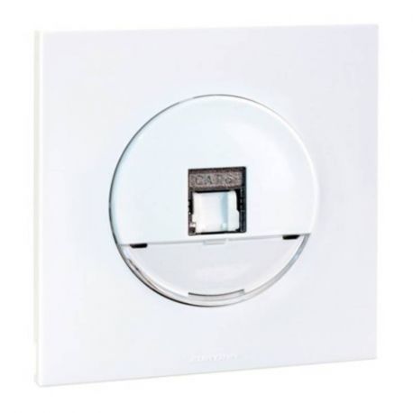 Prise RJ45 UTP Cat6 Grade1 Square Eur'Ohm - Complète - Blanc