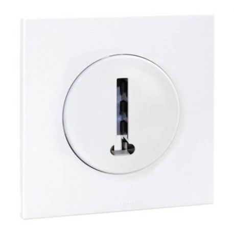 Prise téléphone en T Square Eur'Ohm - Complète - Blanc