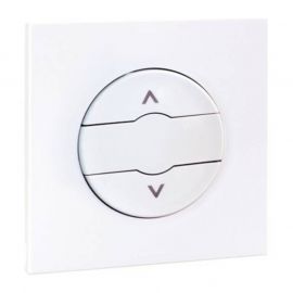 Commande volet roulant Square Eur'Ohm - Complet - Encastré - Blanc