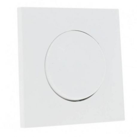 Bouton poussoir à voyant Square Eur'Ohm - Complet - Blanc