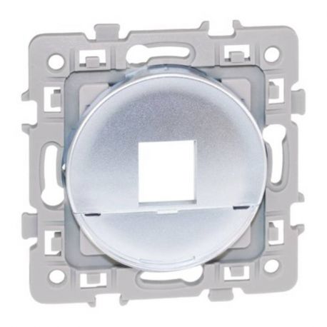 Cadre support pour noyaux RJ45 Square - 1 poste - Silver