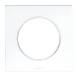 Plaque carrée monobloc Square Eur'Ohm - 1 poste - Blanc