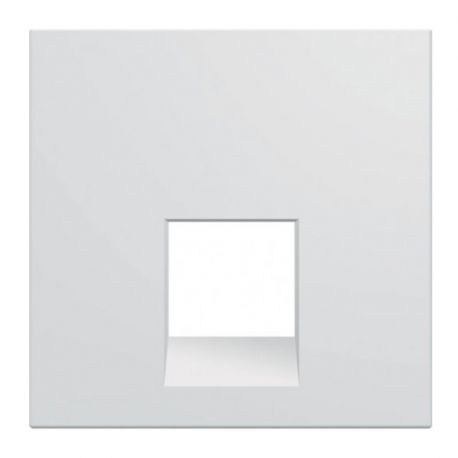Enjoliveur prise RJ45 à 45° Hager Gallery - 2 modules - Blanc
