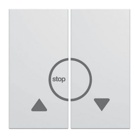 Enjoliveur Hager Gallery pour bouton-poussoir volets roulants - Blanc
