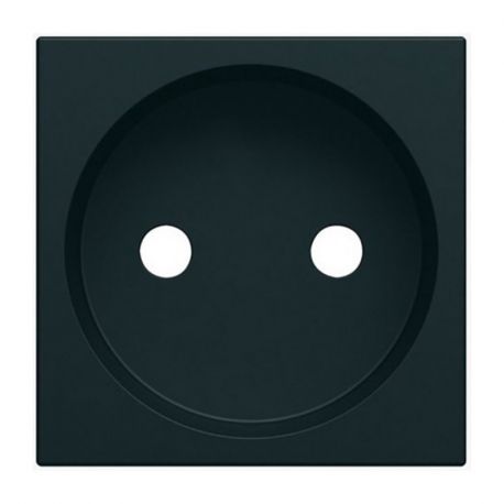 Enjoliveur prise de courant Hager Gallery - 2P - Noir