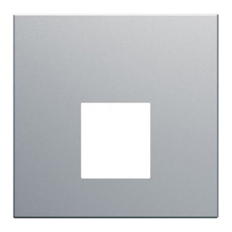 Enjoliveur prise RJ45 Hager Gallery - 2 modules - Titane