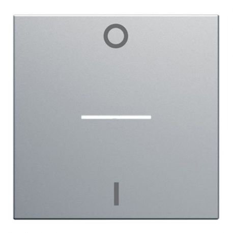 Enjoliveur Hager Gallery pour interrupteur bipolaire à voyant - 2 modules - Titane