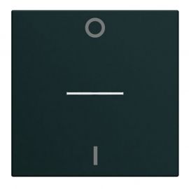 Enjoliveur Hager Gallery pour interrupteur bipolaire à voyant - 2 modules - Noir