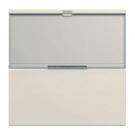 Enjoliveur Hager Gallery pour interrupteur avec porte-étiquette - 2 modules - Dune