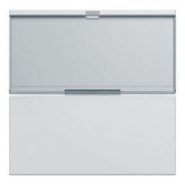 Enjoliveur Hager Gallery pour interrupteur avec porte-étiquette - 2 modules - Blanc