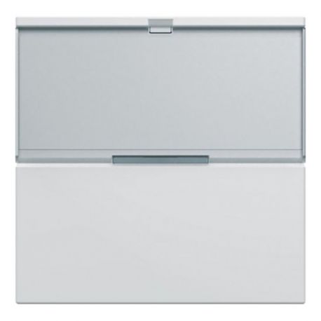Enjoliveur Hager Gallery pour interrupteur avec porte-étiquette - 2 modules - Blanc