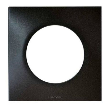 Plaque carrée monobloc Square Eur'Ohm - 1 poste - Anthracite