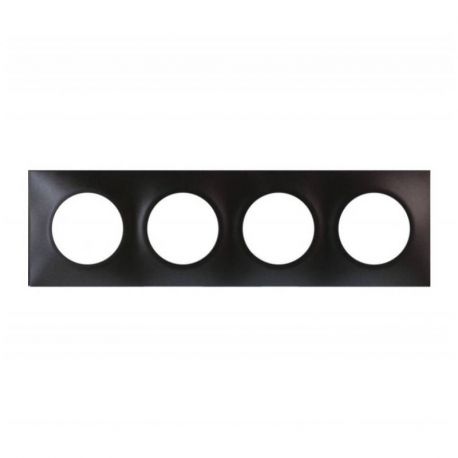 Plaque Square Eur'Ohm - 4 postes - Anthracite
