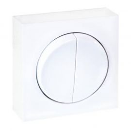 Commande double va et vient Dune Eur'Ohm - Blanc