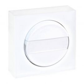 Bouton poussoir avec porte-étiquette Dune Eur'Ohm - Complet - Blanc - NF