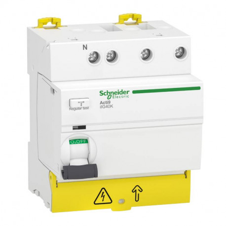 Interrupteur différentiel tête de groupe Acti9 iIG40K Schneider Electric - 3P+N - 40A - 30mA - Type AC
