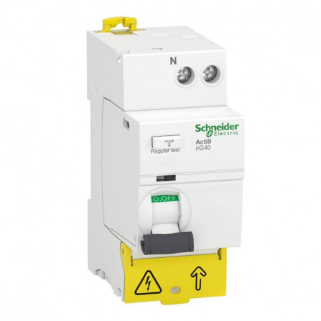 Interrupteur différentiel tête de groupe Acti9 iIG40 Schneider Electric - 1P+N - 25A - 30mA - Type A SI