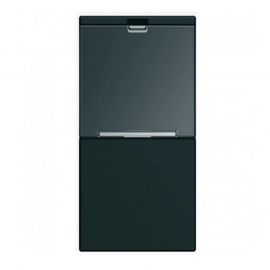 Enjoliveur Hager Gallery pour interrupteur avec porte-étiquette - 1 module - Noir