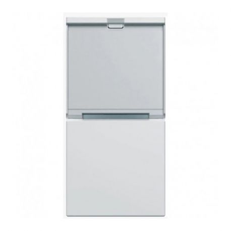 Enjoliveur Hager Gallery pour interrupteur avec porte-étiquette - 1 module - Blanc