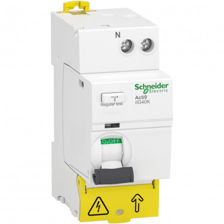 Interrupteur différentiel tête de groupe Acti9 iIG40K Schneider Electric - 1P+N - 40A - 30mA - Type AC