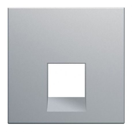 Enjoliveur prise RJ45 à 45° Hager Gallery - 2 modules - Titane