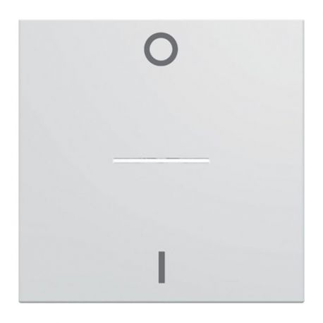 Enjoliveur Hager Gallery pour interrupteur bipolaire à voyant - 2 modules - Blanc