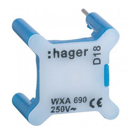Voyant Hager Gallery pour interrupteur - 230V - Bleu