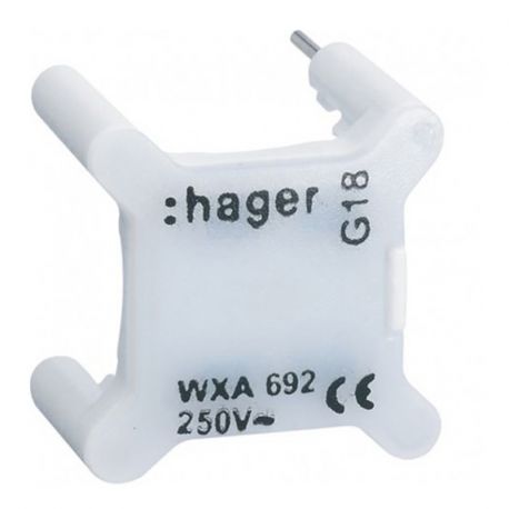 Voyant Hager Gallery pour interrupteur - 230V - Blanc