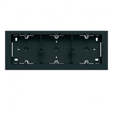 Boîte saillie triple Hager Gallery - Composable - IP21 - Noir