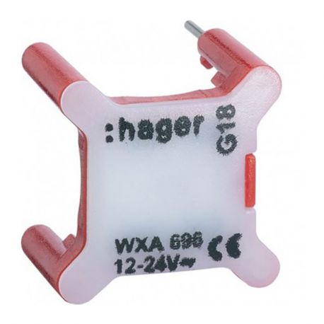 Voyant Hager Gallery pour interrupteur - 12/24V - Rouge