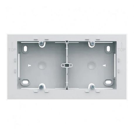 Boîte saillie double Hager Gallery - Composable - IP21 - Blanc