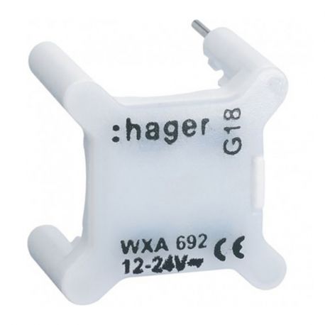 Voyant Hager Gallery pour interrupteur - 212/24V - Blanc