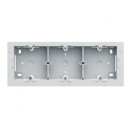 Boîte saillie triple Hager Gallery - Composable - IP21 - Blanc