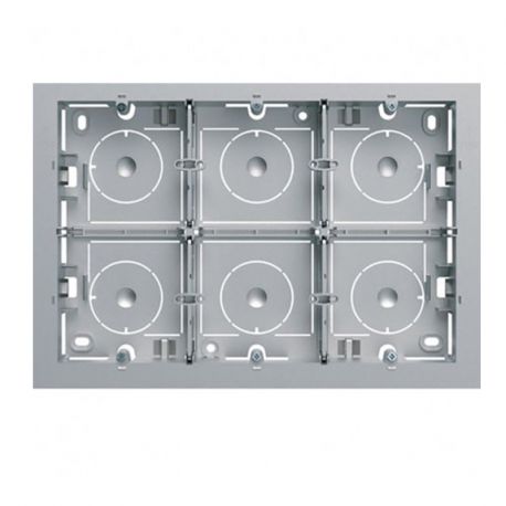 Boîte saillie 16 modules Hager Gallery - Composable - IP21 - Titane